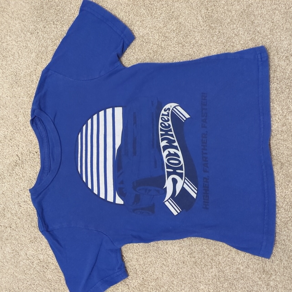 Hot Wheels Blue Graphic Short Sleeve Shirt